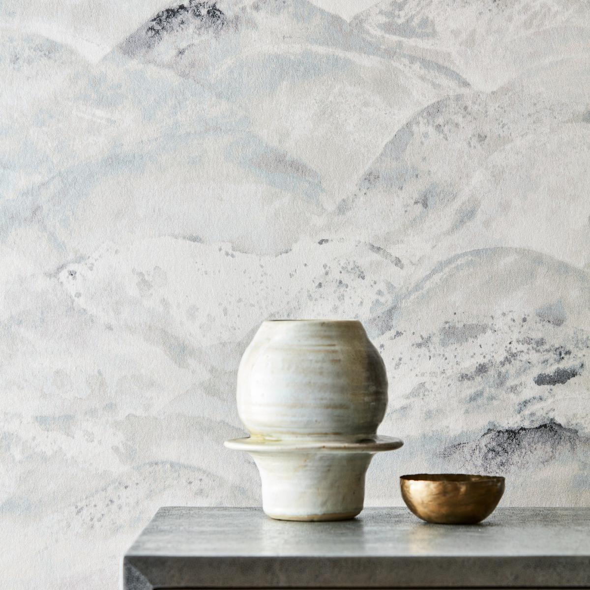 Sansui Wallpaper 312504 by Zoffany in Indigo Wash&nbsp;Roll – image 2