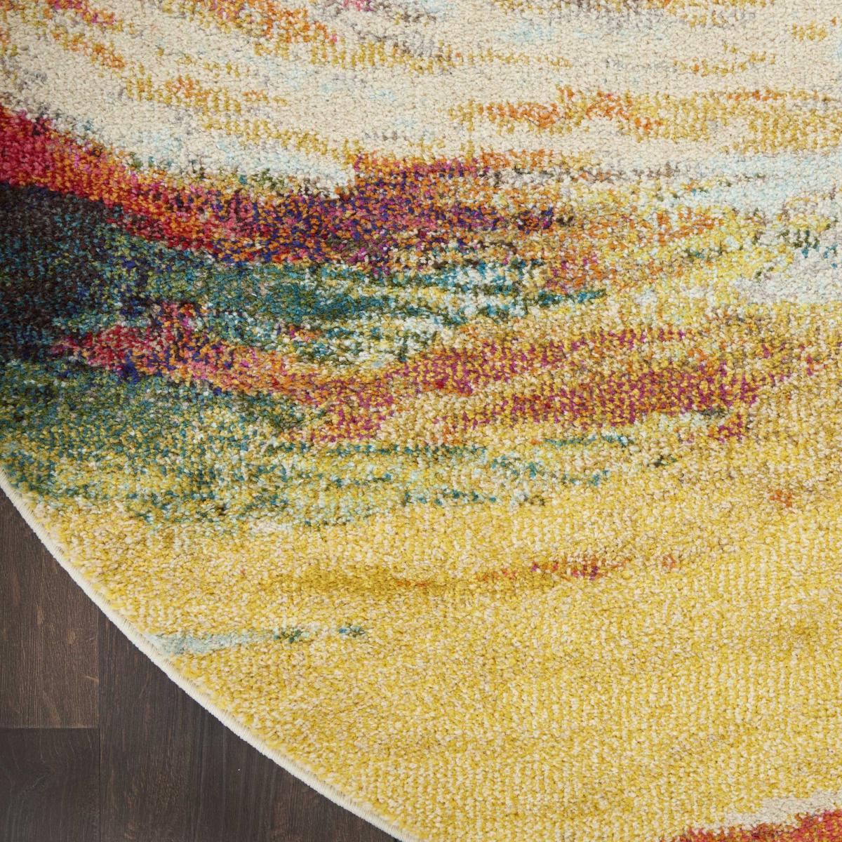 Celestial Circle Round Rugs CES07 Wave by Nourison – image 2