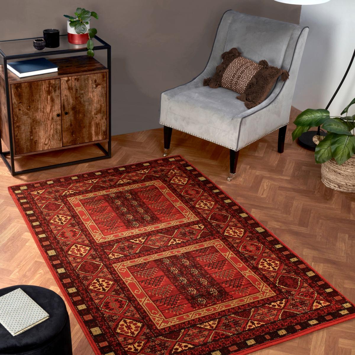 Keshan Heritage Hutchlu Rugs in Red – image 2