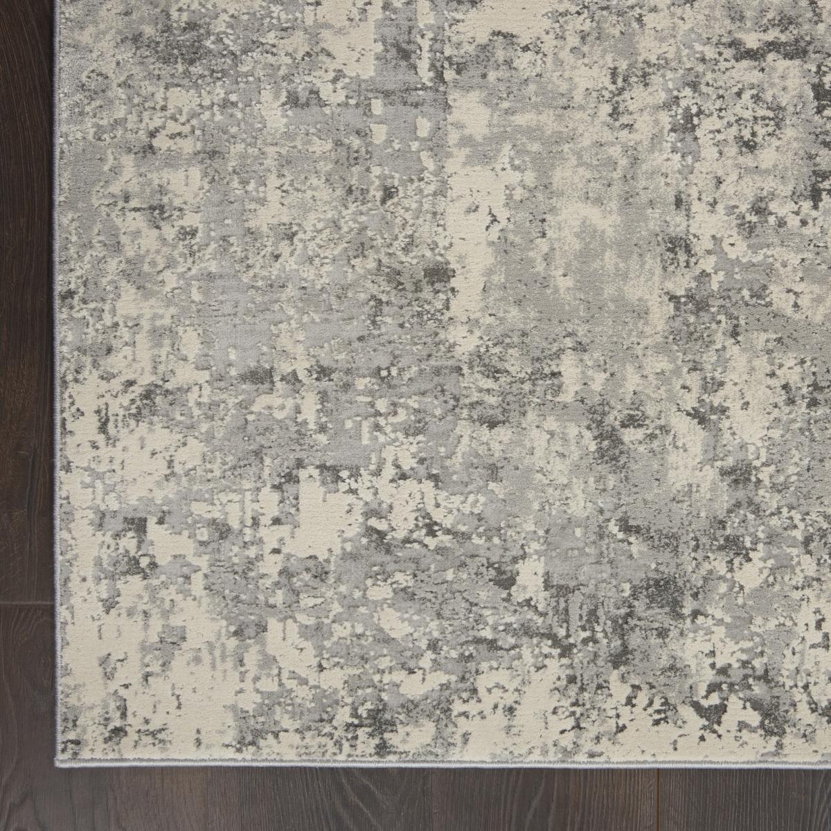 Rustic Textures Abstract Rugs RUS07 in Grey Beige&nbsp;119x180cm – image 4