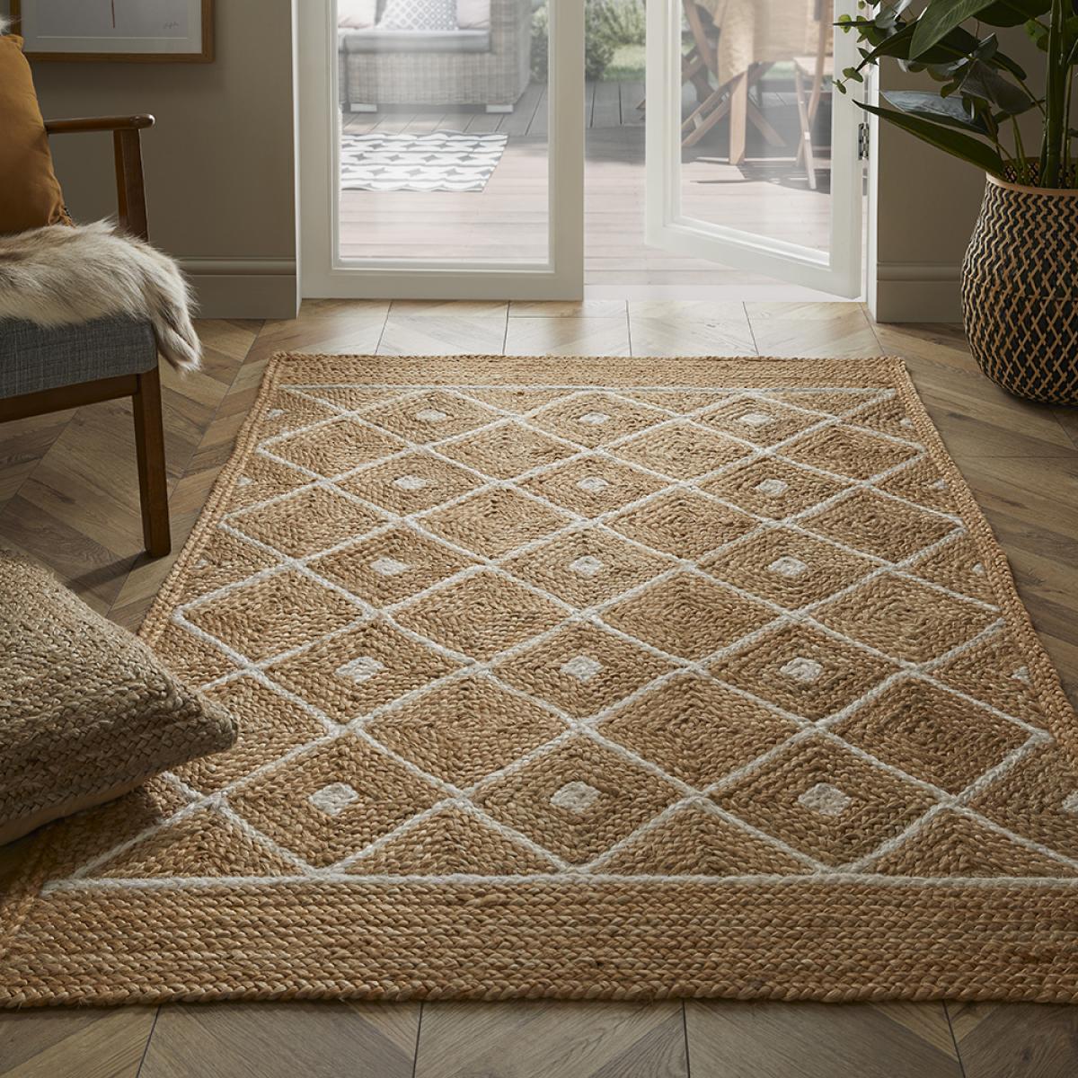 Natural Diamond Prestbury Hand Braided Jute Rug in Natural 120x170cm – image 1