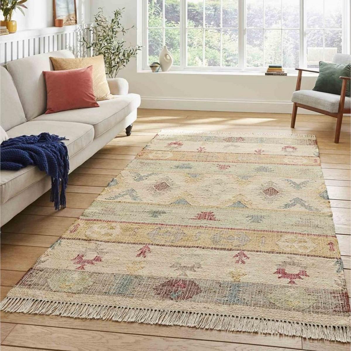Bazaar 17457 Jute Aztec Rugs in Multi120X170cm – image 1