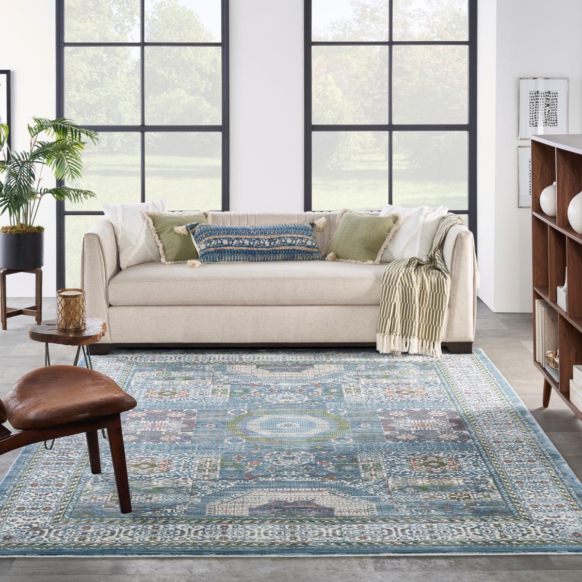 Ankara Global Vintage Rugs ANR17 by Nourison in Ivory Light Blue – image 1