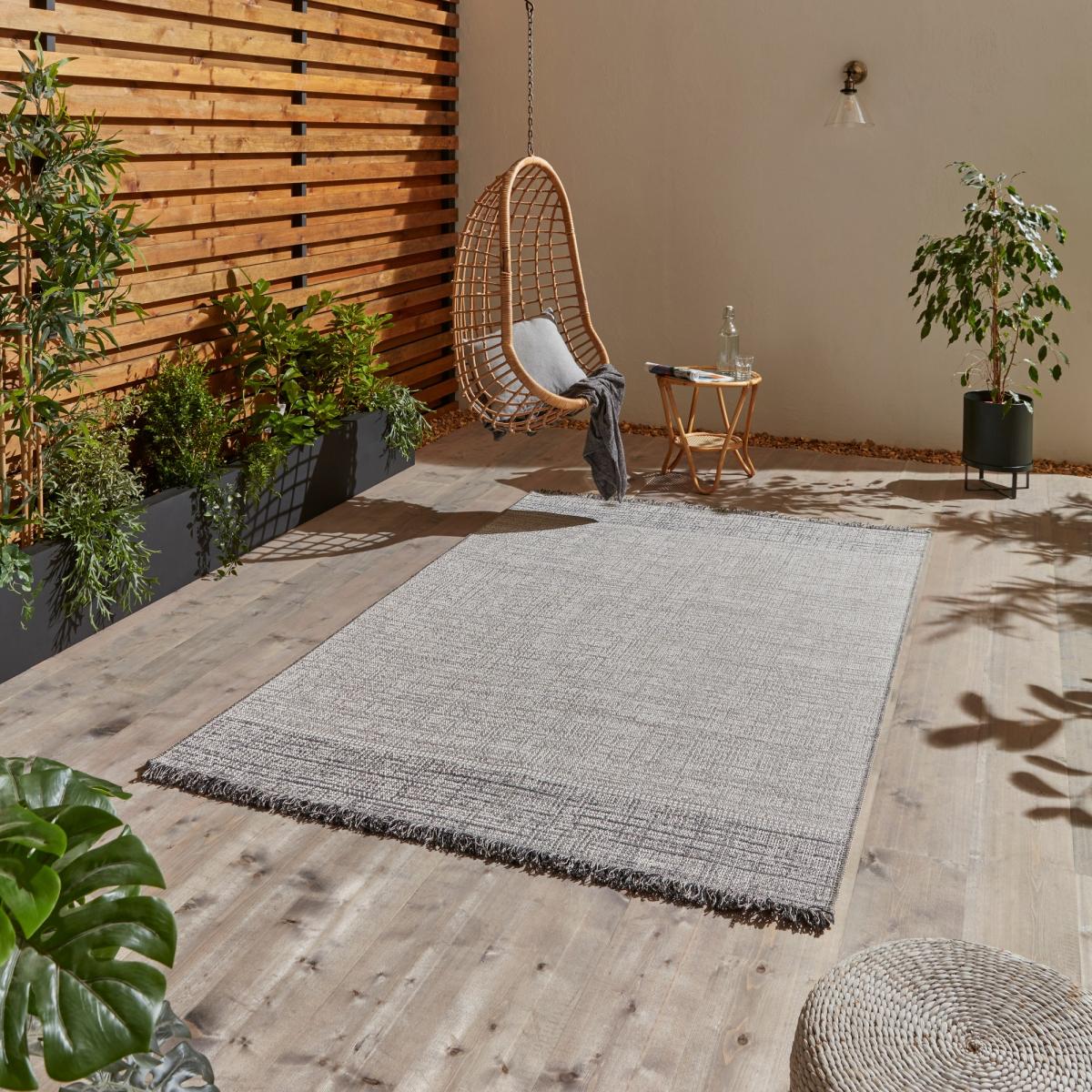 Tweed 9743 Indoor Outdoor Rug in Silver Grey – image 2