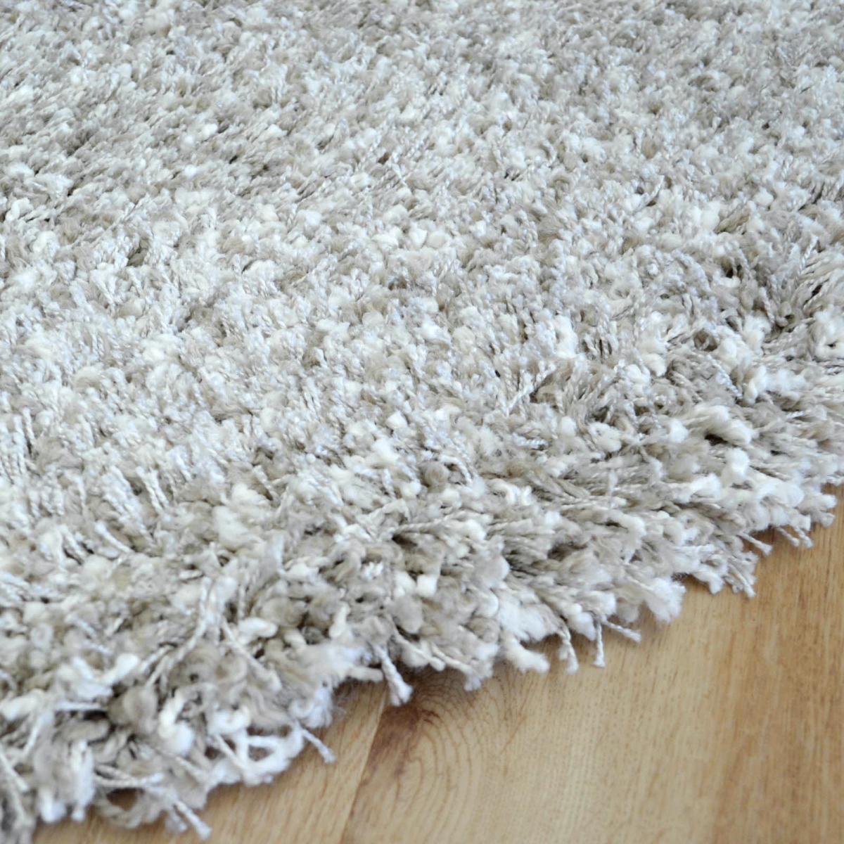 Twilight Speckled Shaggy Circle Rugs 39001 2211 in White Linen&nbsp;120x120cm – image 3