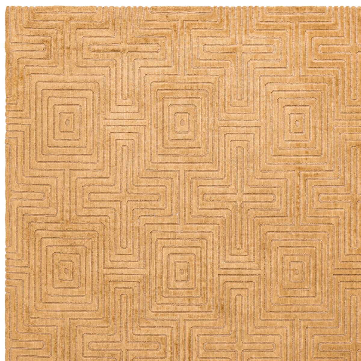 Glaze Pulse Geometric Modern Rugs in Ochre Yellow200x290cm – image 3