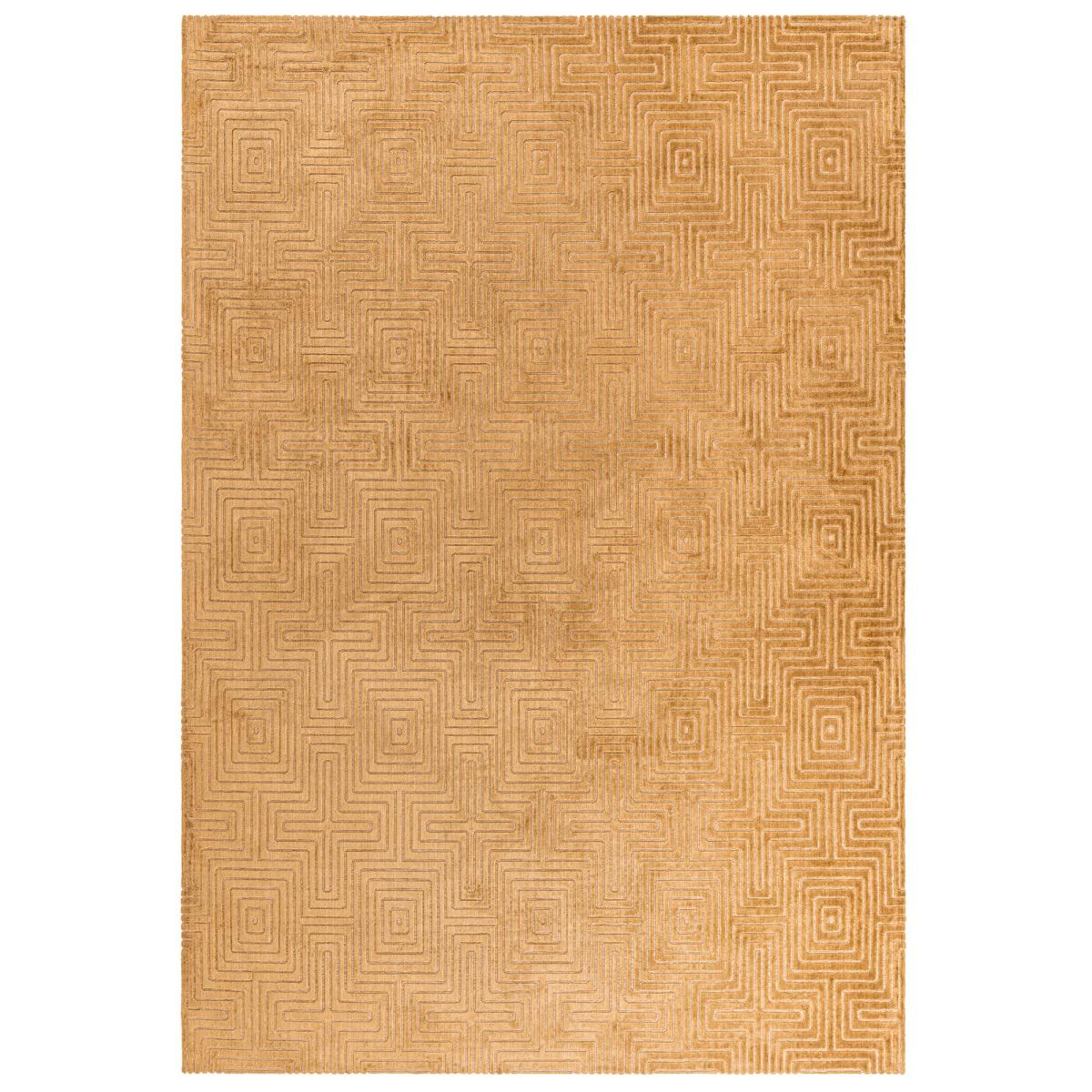 Glaze Pulse Geometric Modern Rugs in Ochre Yellow200x290cm – image 5