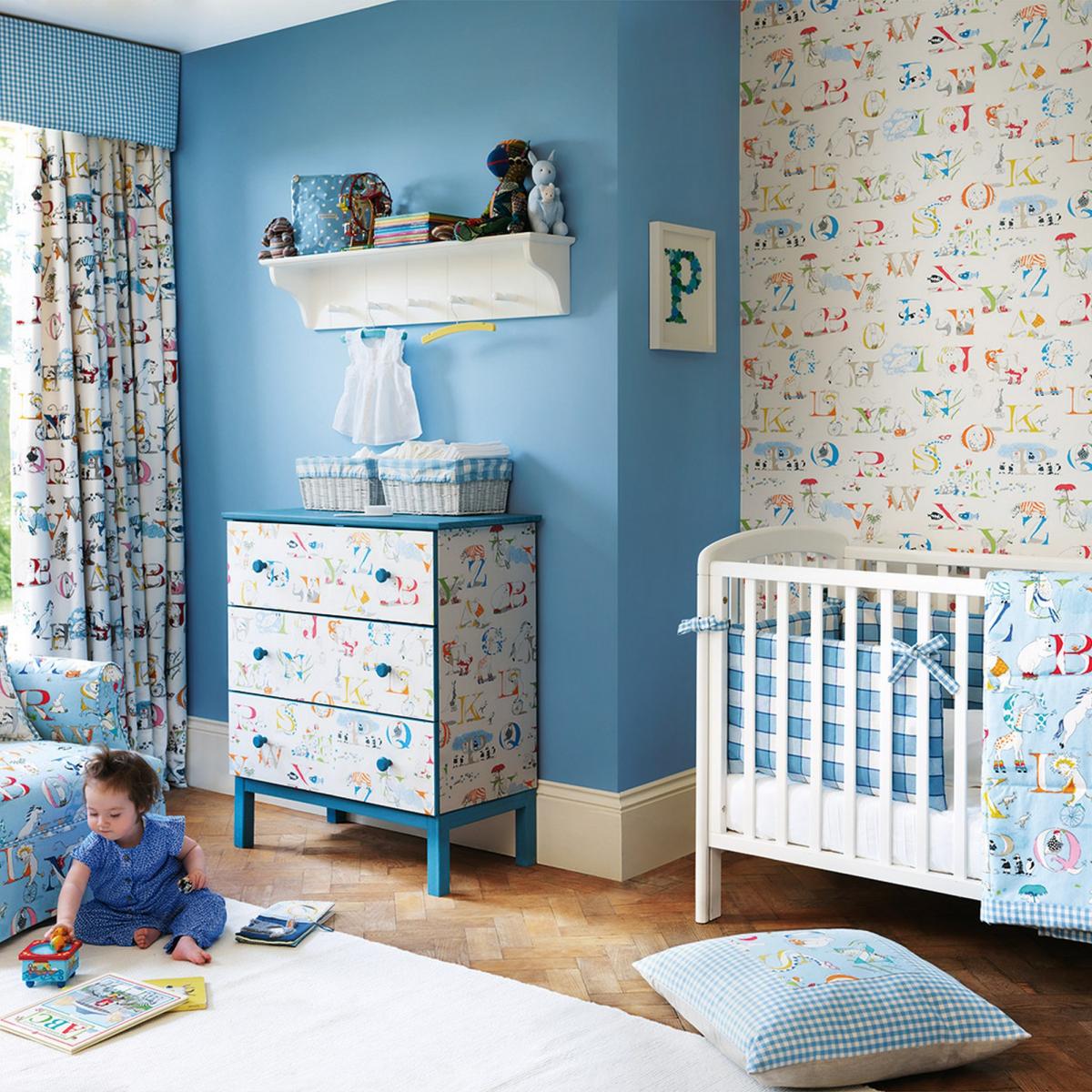 Alphabet Zoo Wallpaper 214026 by Sanderson in Rainbow Brights Multi Roll – image 3