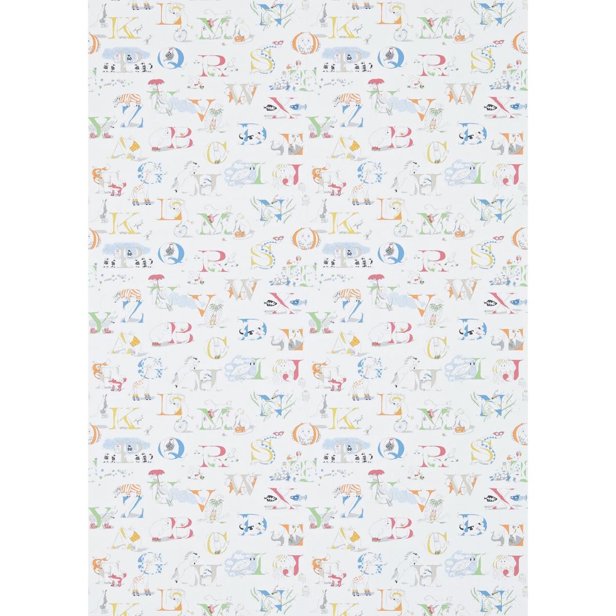 Alphabet Zoo Wallpaper 214026 by Sanderson in Rainbow Brights Multi Roll – image 4