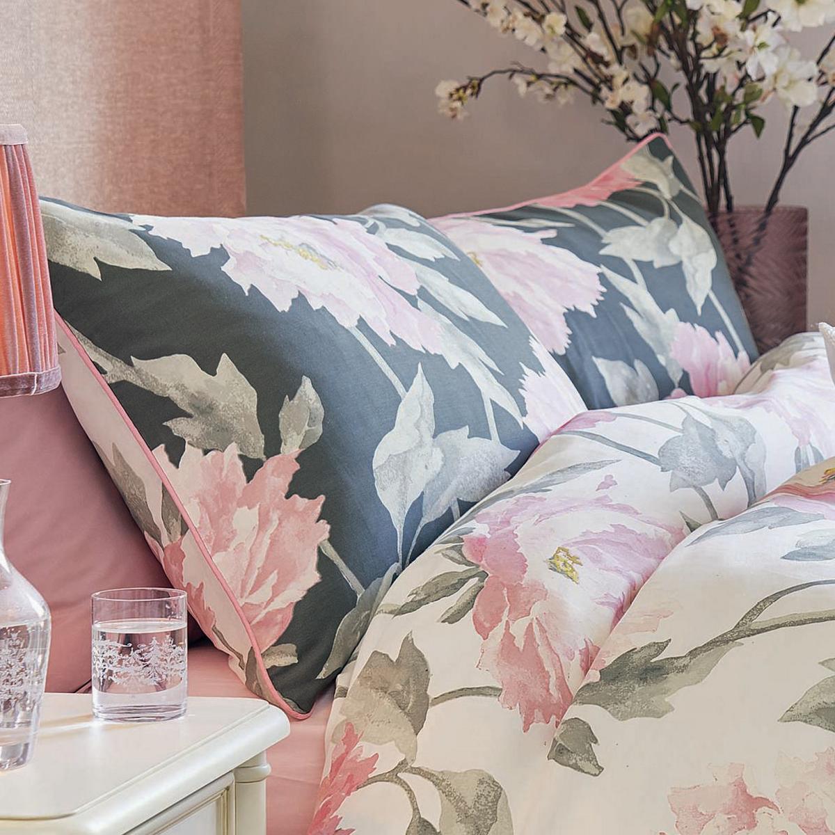 Peonies Bedding Set by Laura Ashley in Dark Smoke Grey137x200cm – image 2