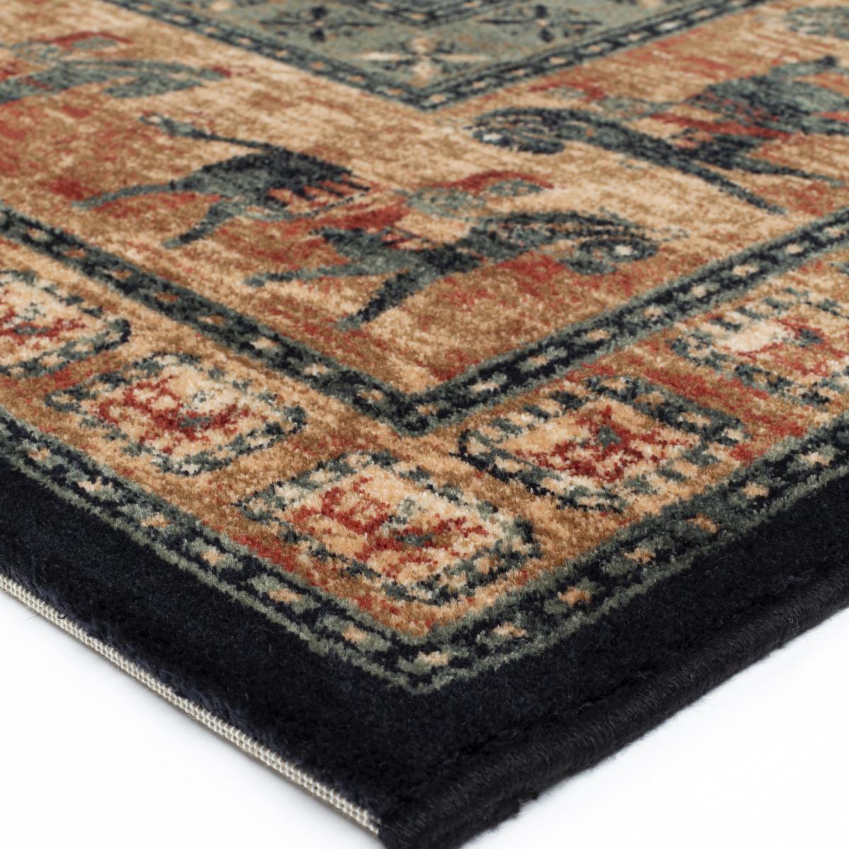 Royal Kashqai Traditional Wool Runner Rugs 4301 500 Navy Blue 67x275cm – image 5