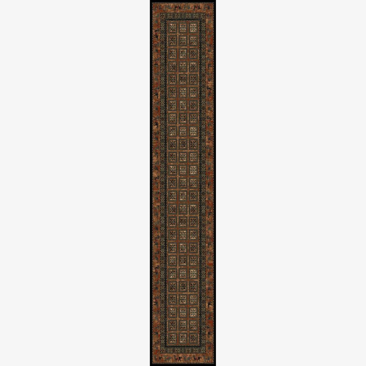 Royal Kashqai Traditional Wool Runner Rugs 4301 500 Navy Blue 67x275cm – image 1