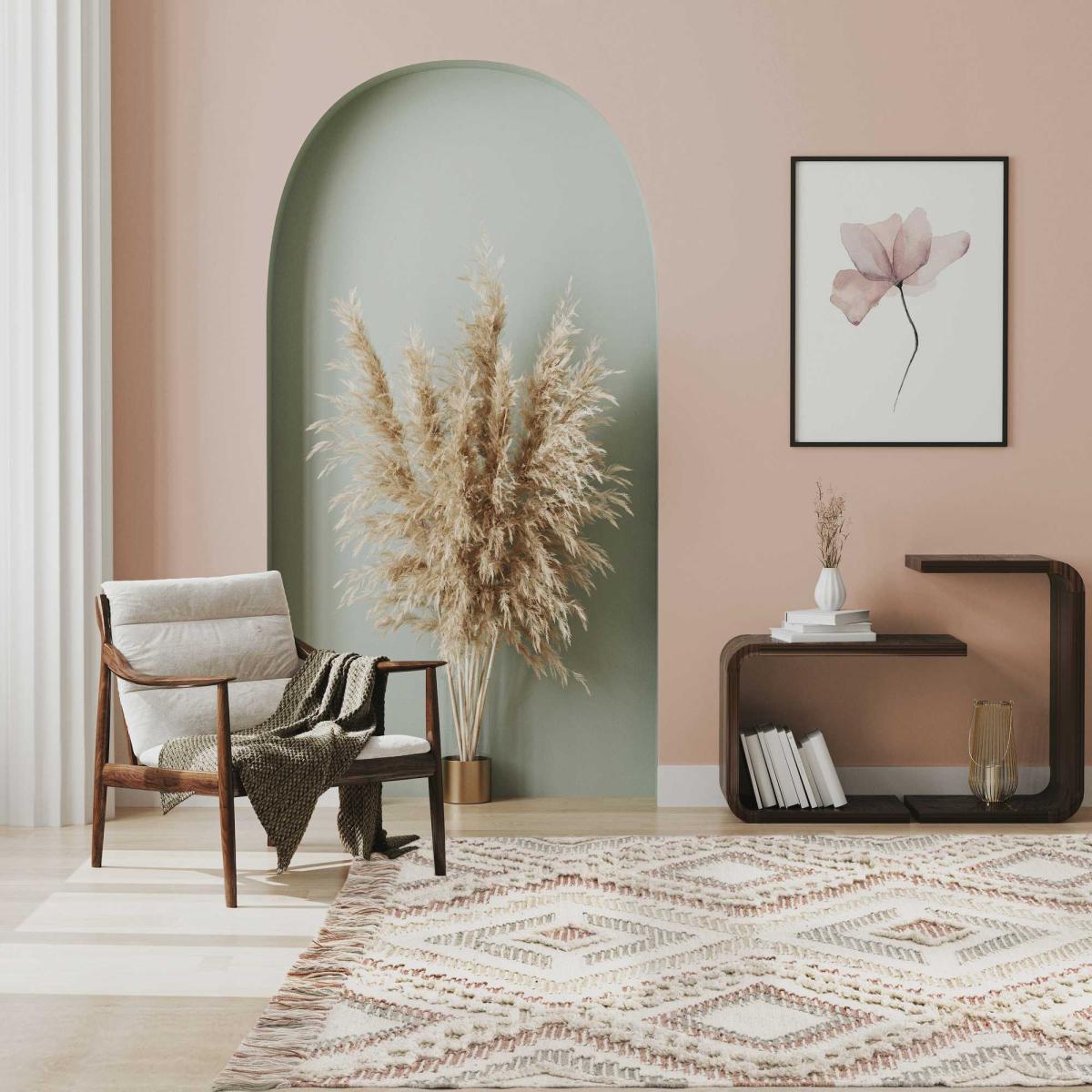 Carlton Boho Geometric Outdoor Rugs in Pink – image 1