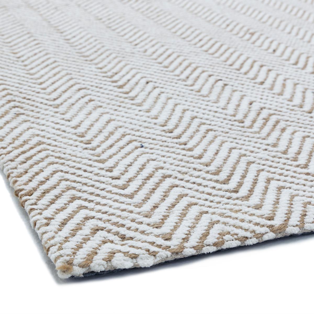 Ives Modern Chevron Zigzag Pattern Rugs in Natural Cream&nbsp;100x150cm – image 5
