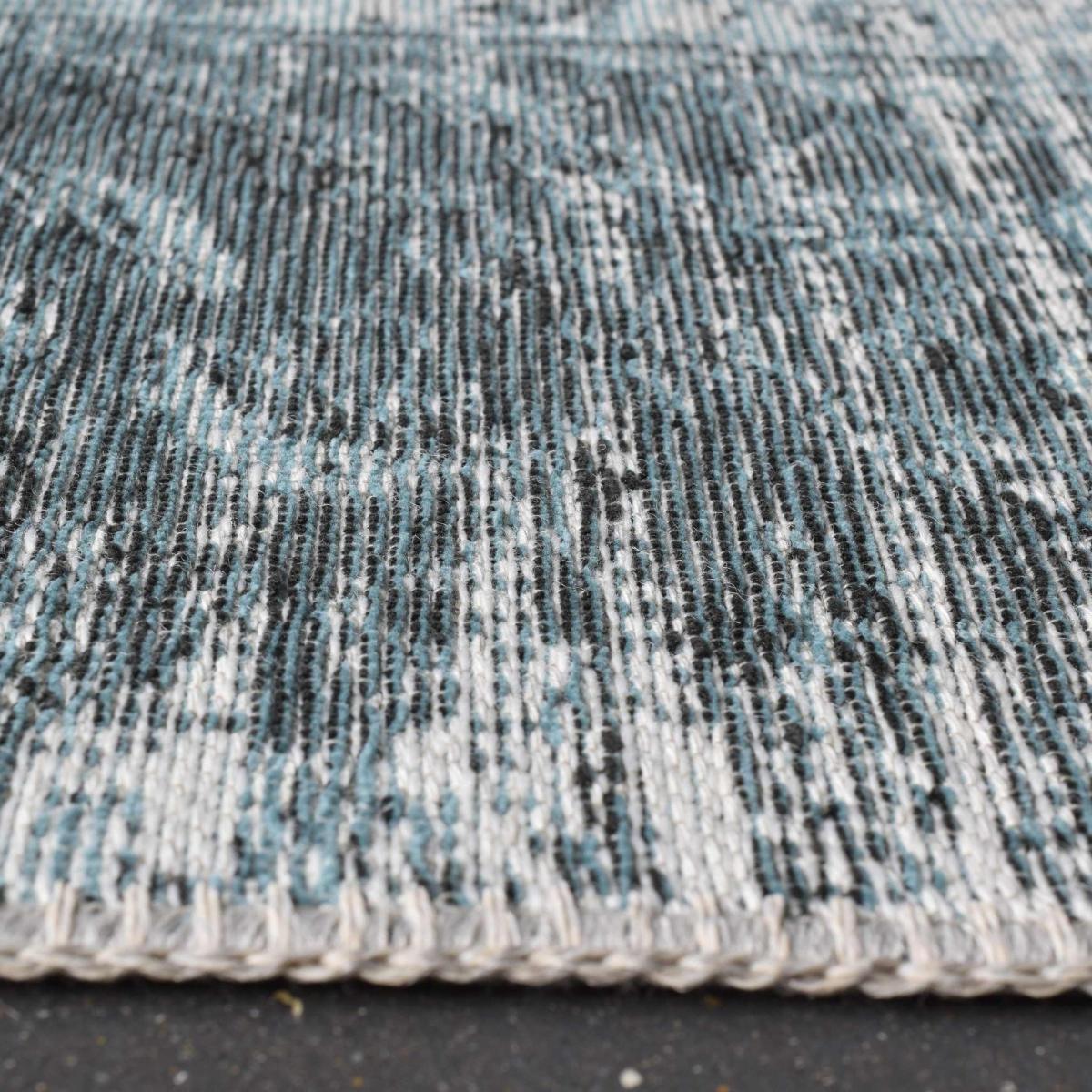Amalfi Traditional Patchwork Rugs 94010 5002 in Aqua Blue 160x230cm – image 4