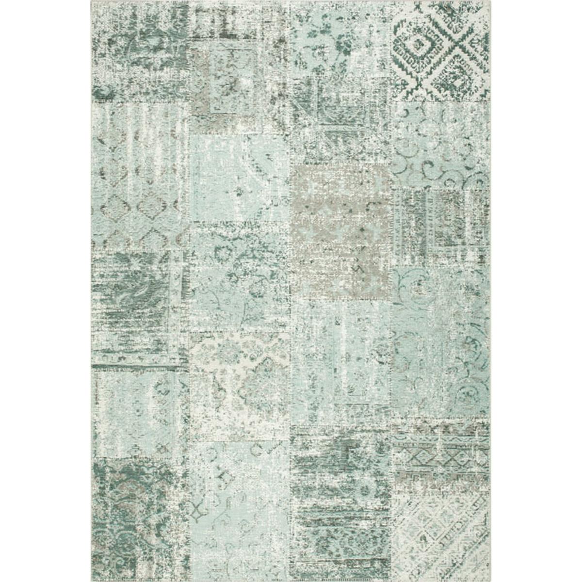 Amalfi Traditional Patchwork Rugs 94010 5002 in Aqua Blue 160x230cm – image 5