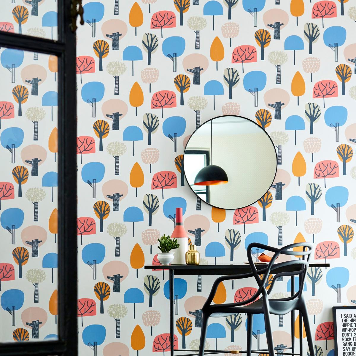 Liora Wallpaper 111526 by Scion in Watermelon Tangerine Lake Roll – image 2