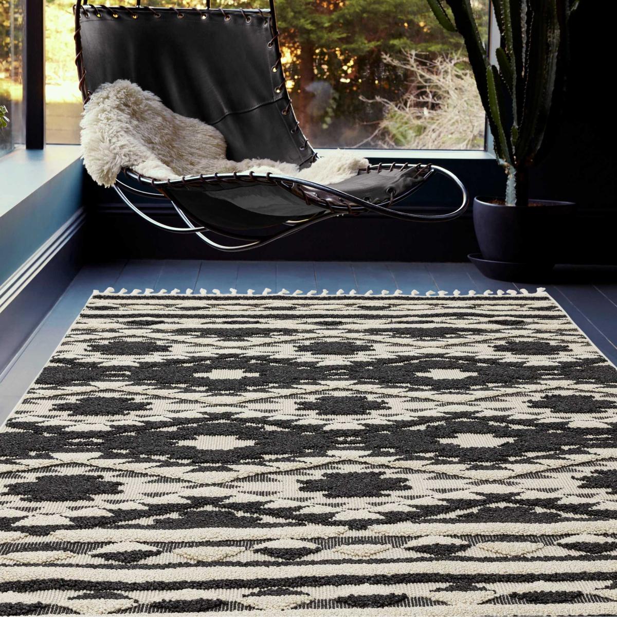Taza Boho Scandi Rugs in TA04 Black – image 1