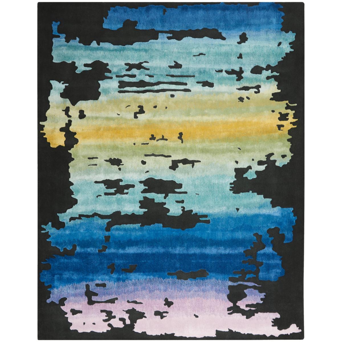 Prismatic Abstract Rugs PRS23 by Nourison in Black Multicolour 168x226cm – image 5