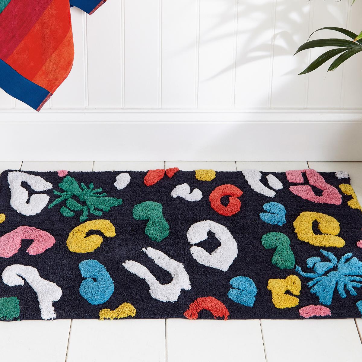 Leopard Bee Cotton Bath Mat by Joules in Multi&nbsp;90x50cm – image 2