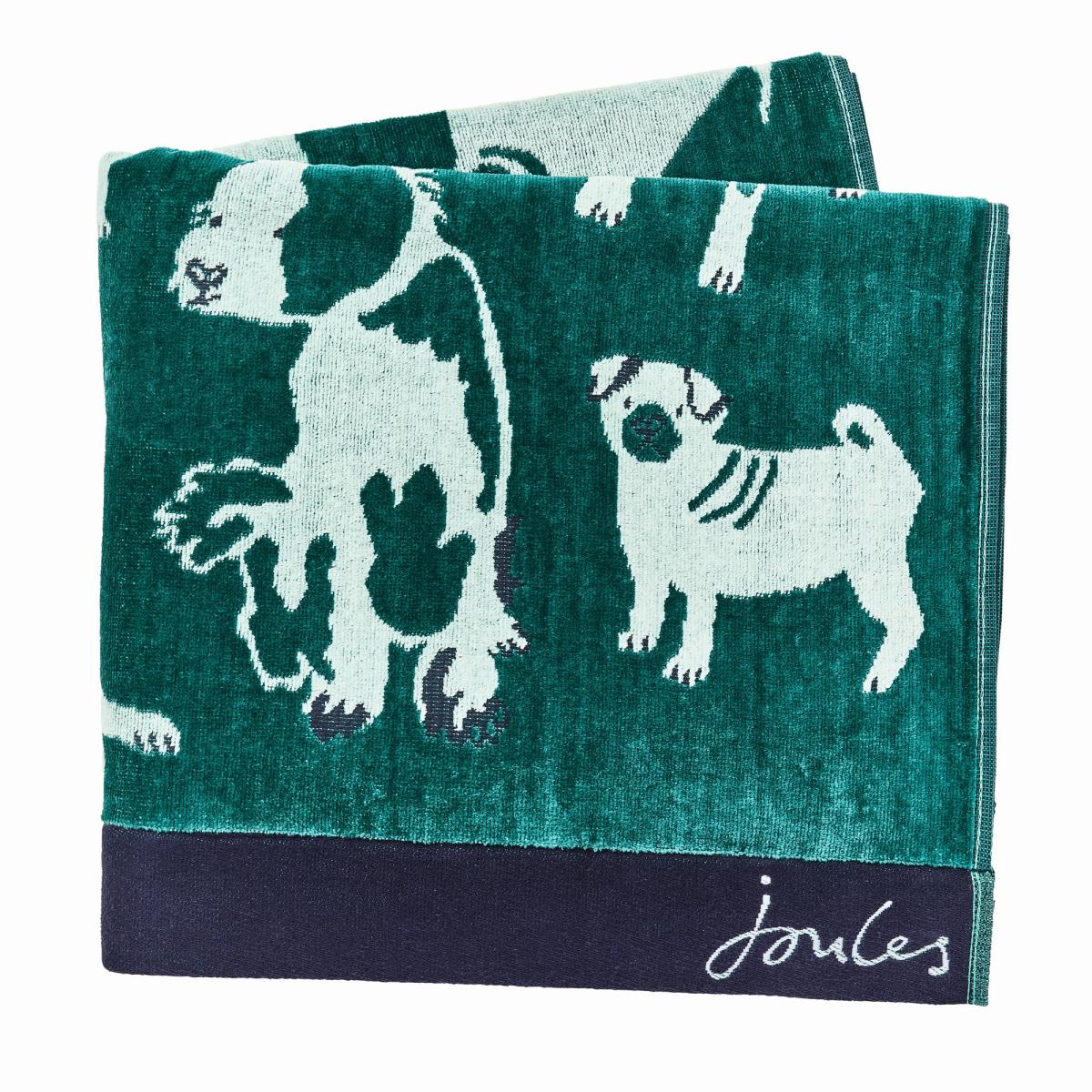 Dogs Of Welland Cotton Towels by Joules in Green 50x90cm – image 3