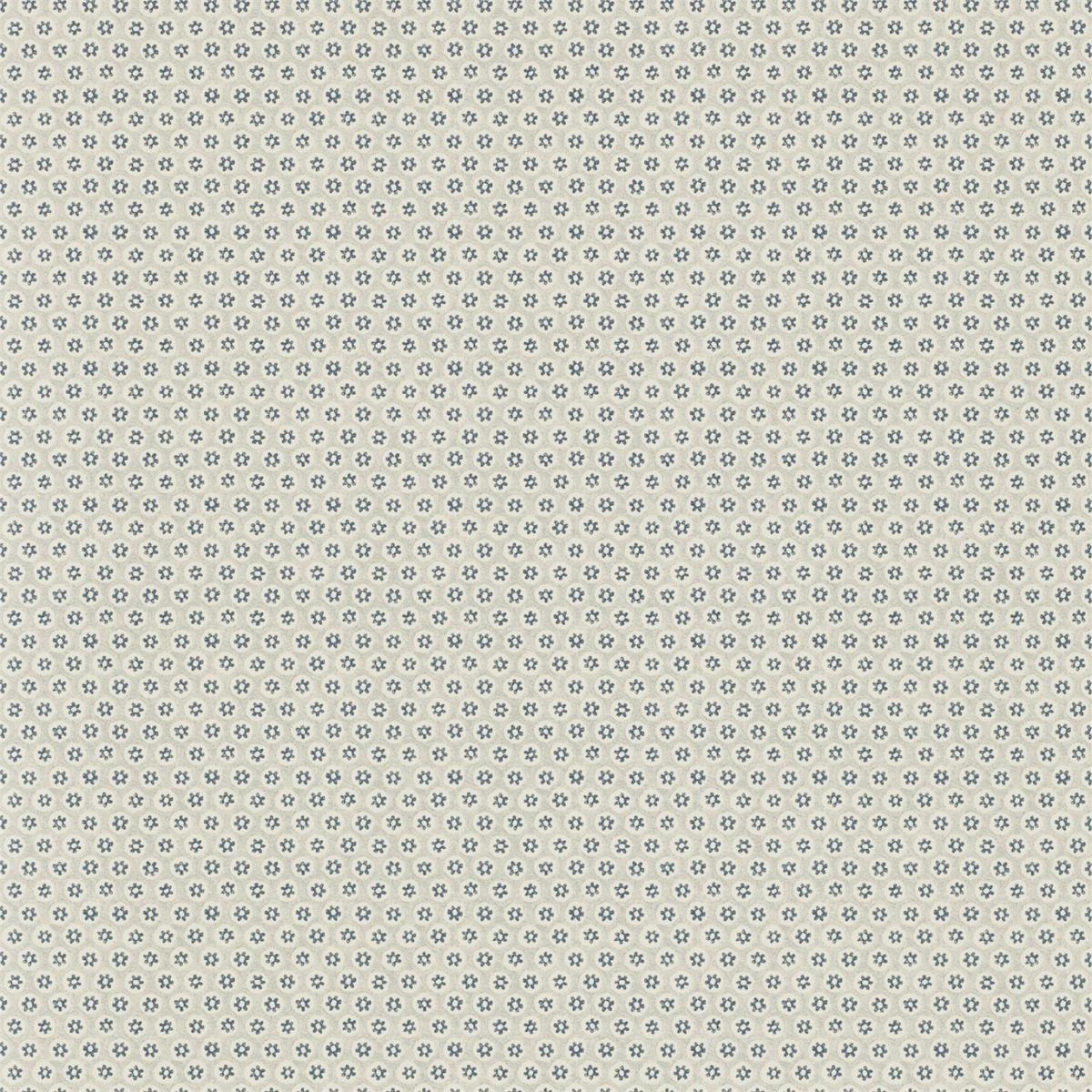 Honeycombe Wallpaper 106 by Morris & Co in Cream Woad Blue Roll