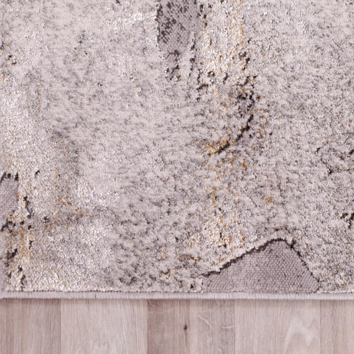 Carrara E2592 Marbled Modern Abstract Rugs in Gold Yellow – image 2
