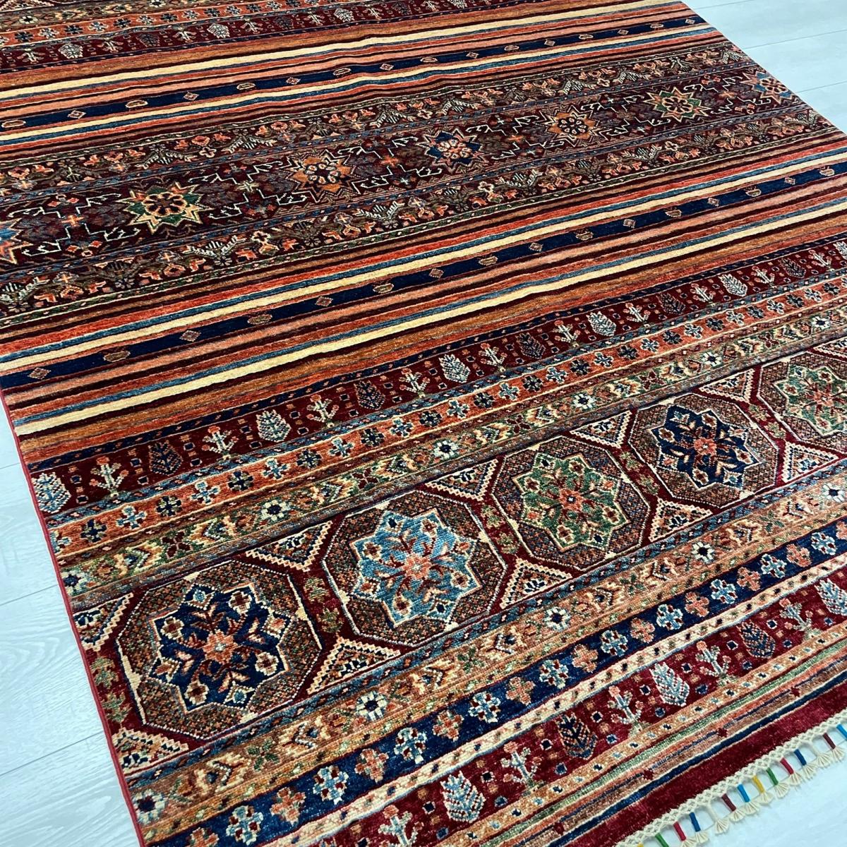 Khurjeen Traditional Hand Knotted Wool Rugs 46055 in Red Multi 234x177cm – image 4