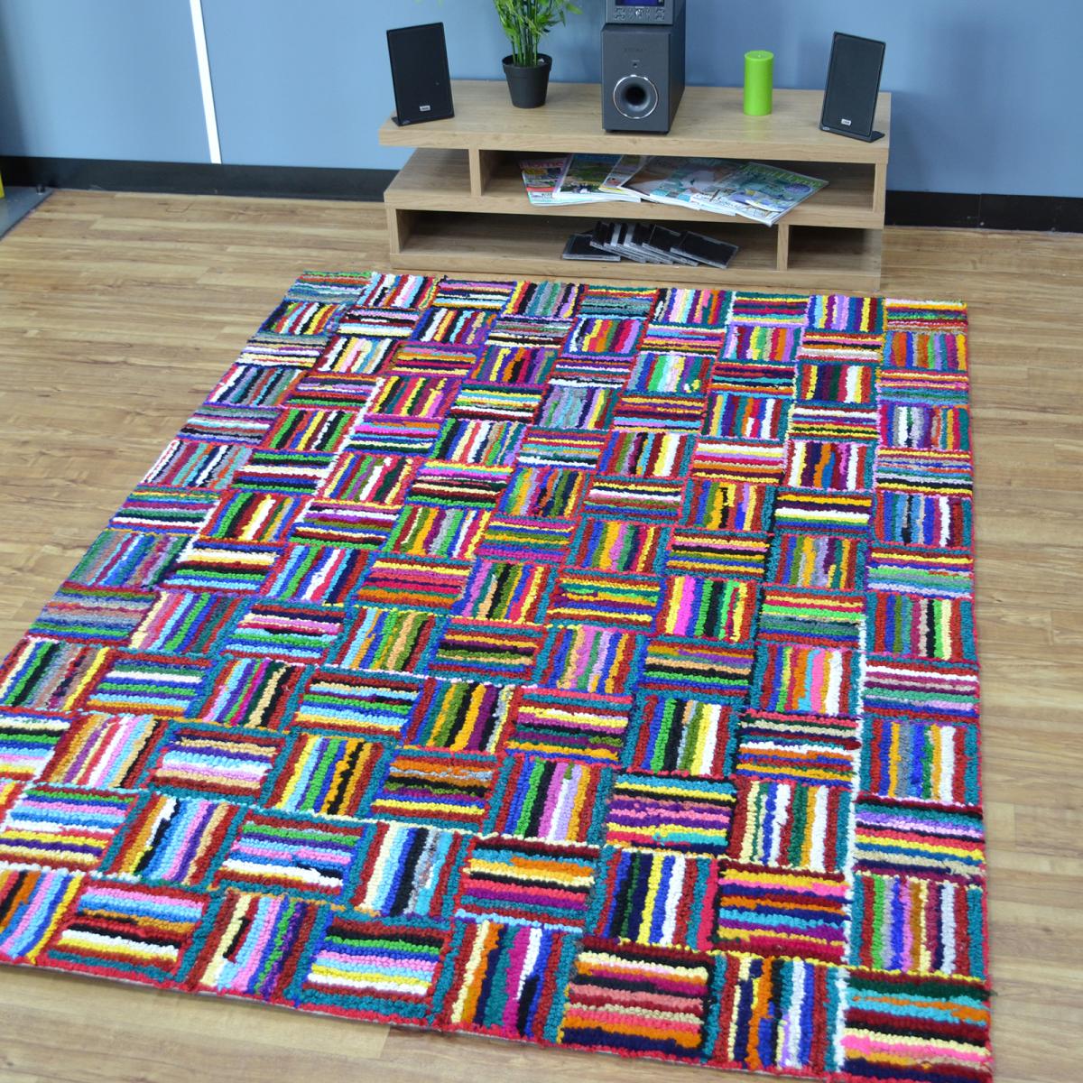 Cotton Chindi Sunshine Multicoloured Rugs 03 160x230cm – image 1