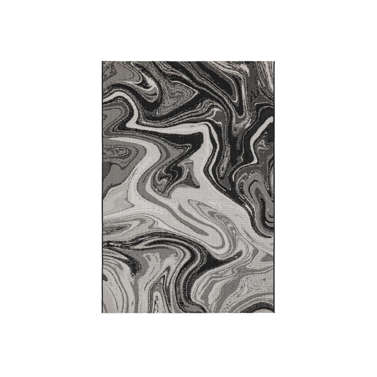 Patio PAT19 Marble Outdoor Rugs in Black – image 1