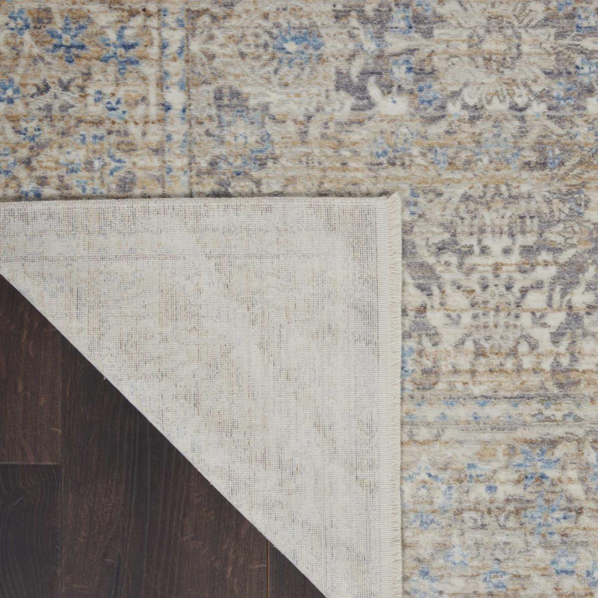Lustrous Weave LUW01 Traditional Runner Rugs by Nourison in Ivory Blue 66x229cm – image 2