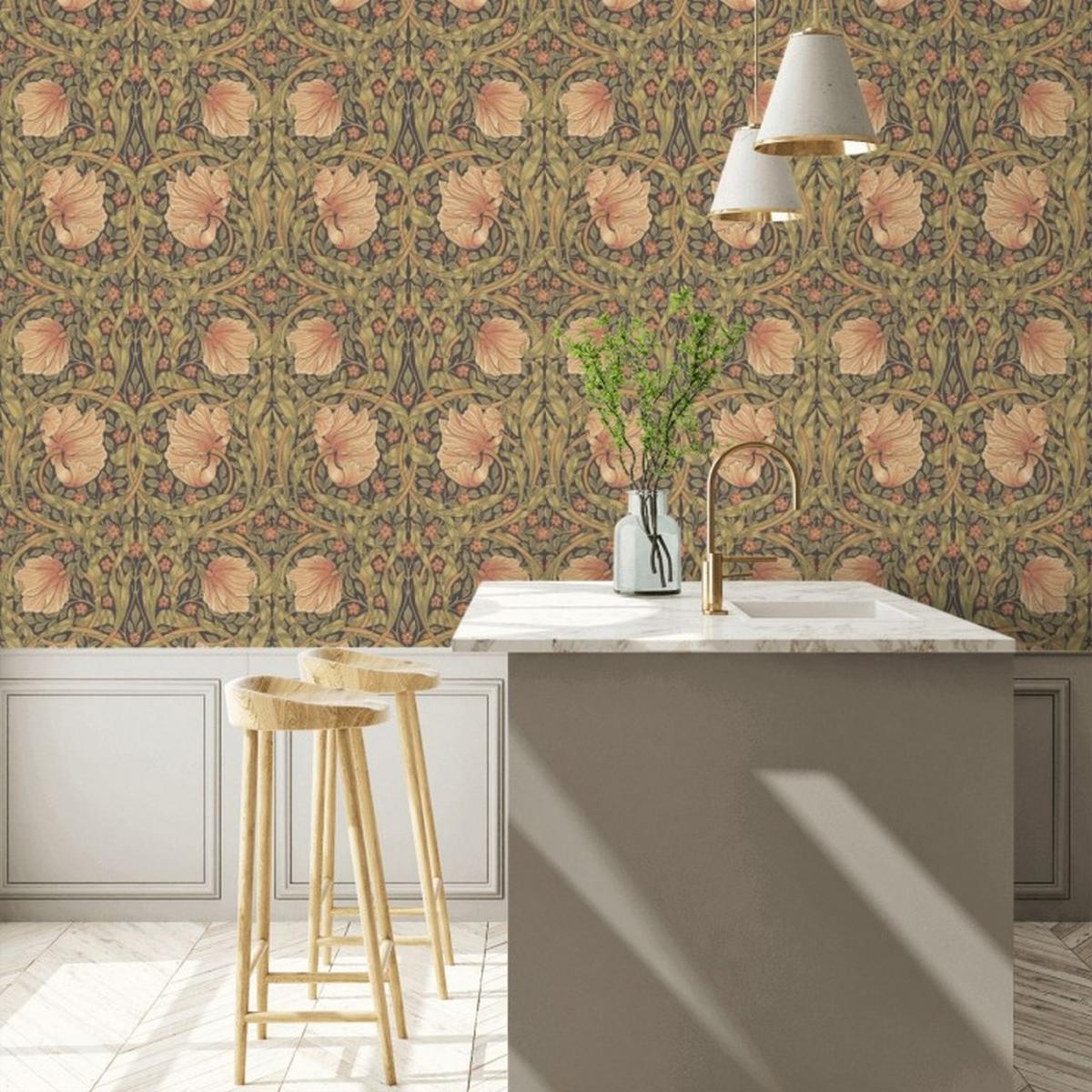 Pimpernel Wallpaper 210387 by Morris & Co in Bullrush Russet Roll – image 2