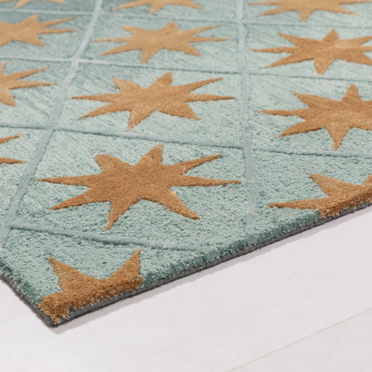 Atlas Sky Wool Rugs By Designer Matthew Williamson in Green – image 2