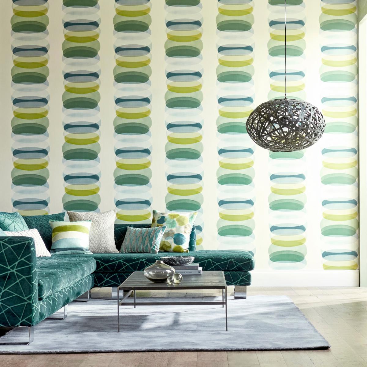 Elliptic Wallpaper 112195 by Harlequin in Emerald GreenRoll – image 1