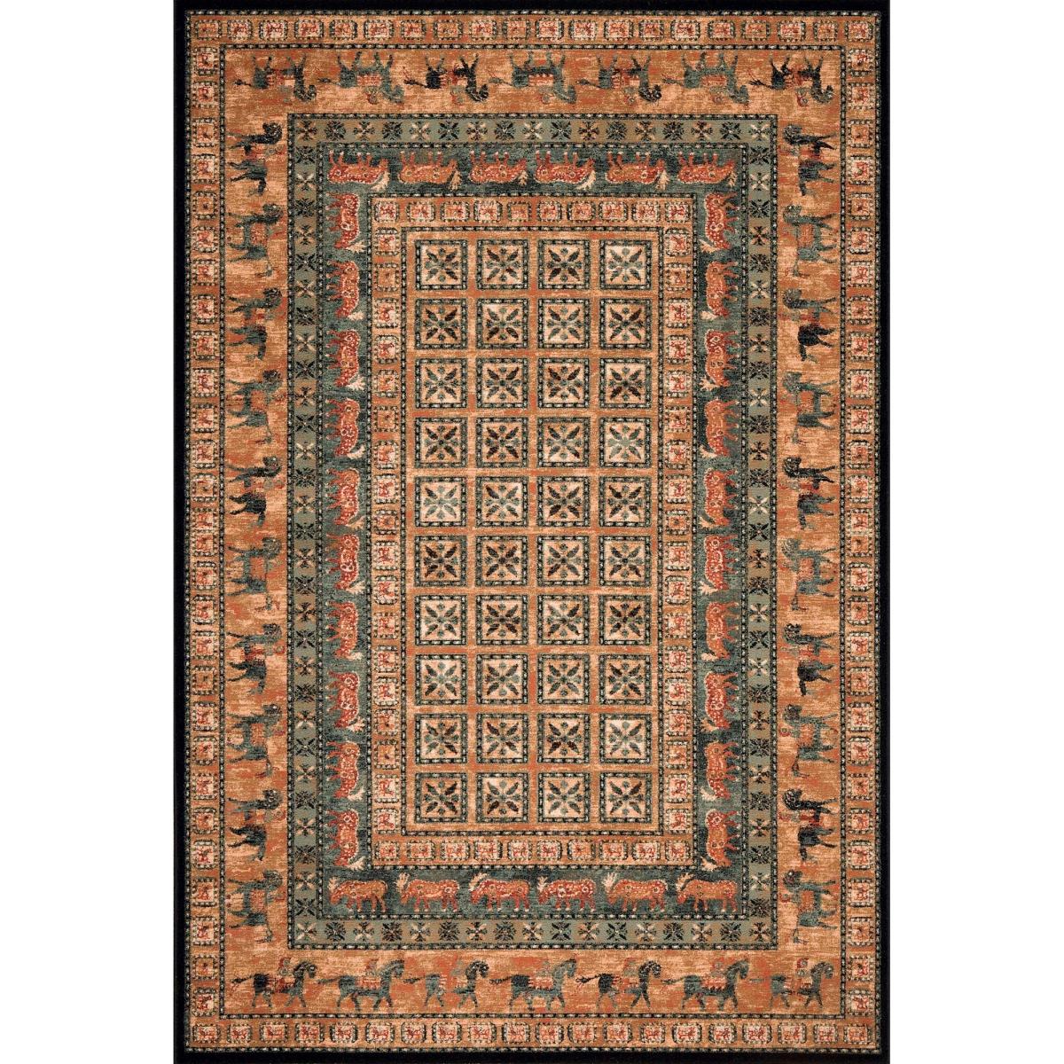 Royal Kashqai Traditional Bordered Wool Rugs in 4301 500 Navy Blue&nbsp;240x340cm – image 5