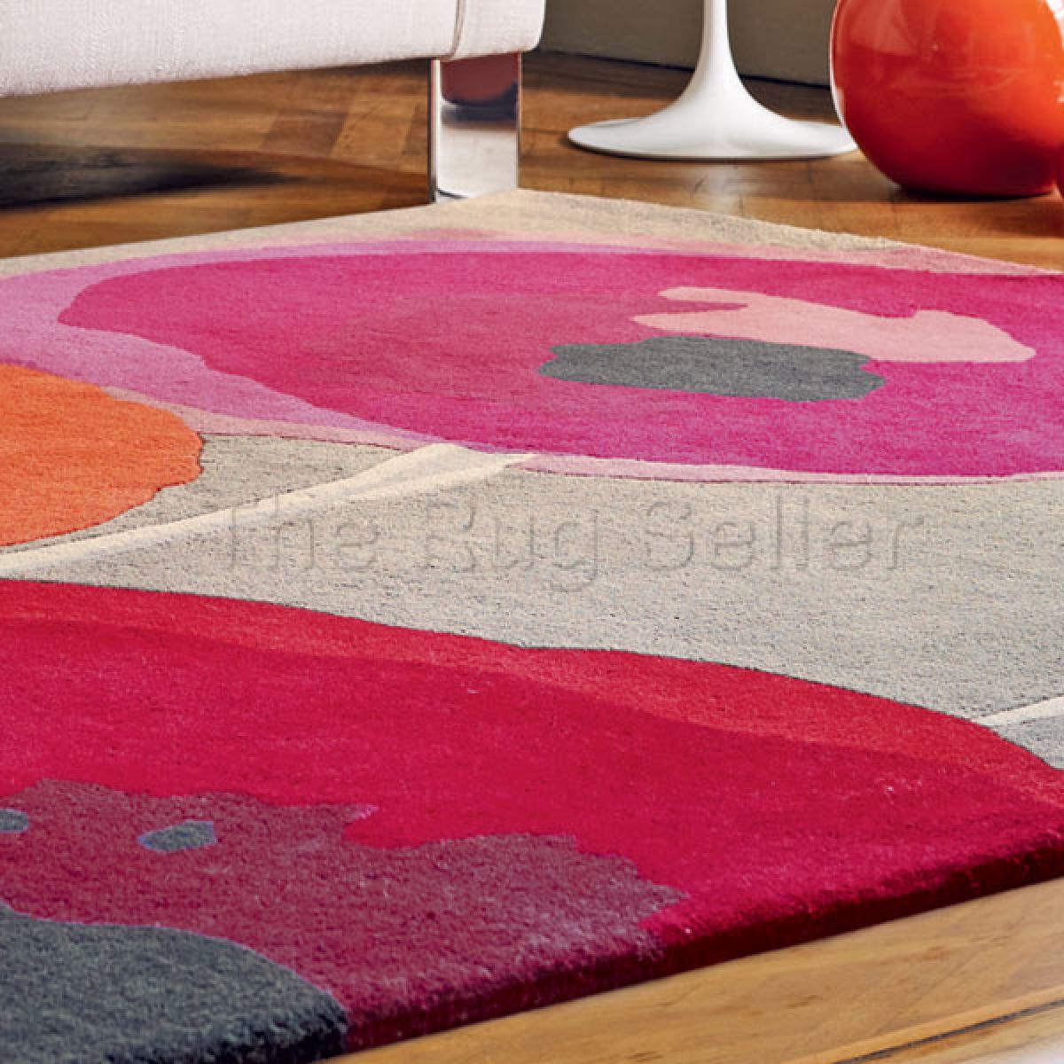 Sanderson Poppies Rugs 45700 Red/Orange – image 2