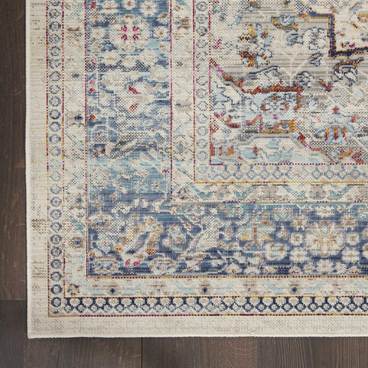 Vintage Kashan Traditional Runner Rugs VKA07 by Nourison in Ivory Blue&nbsp;61x122cm – image 4