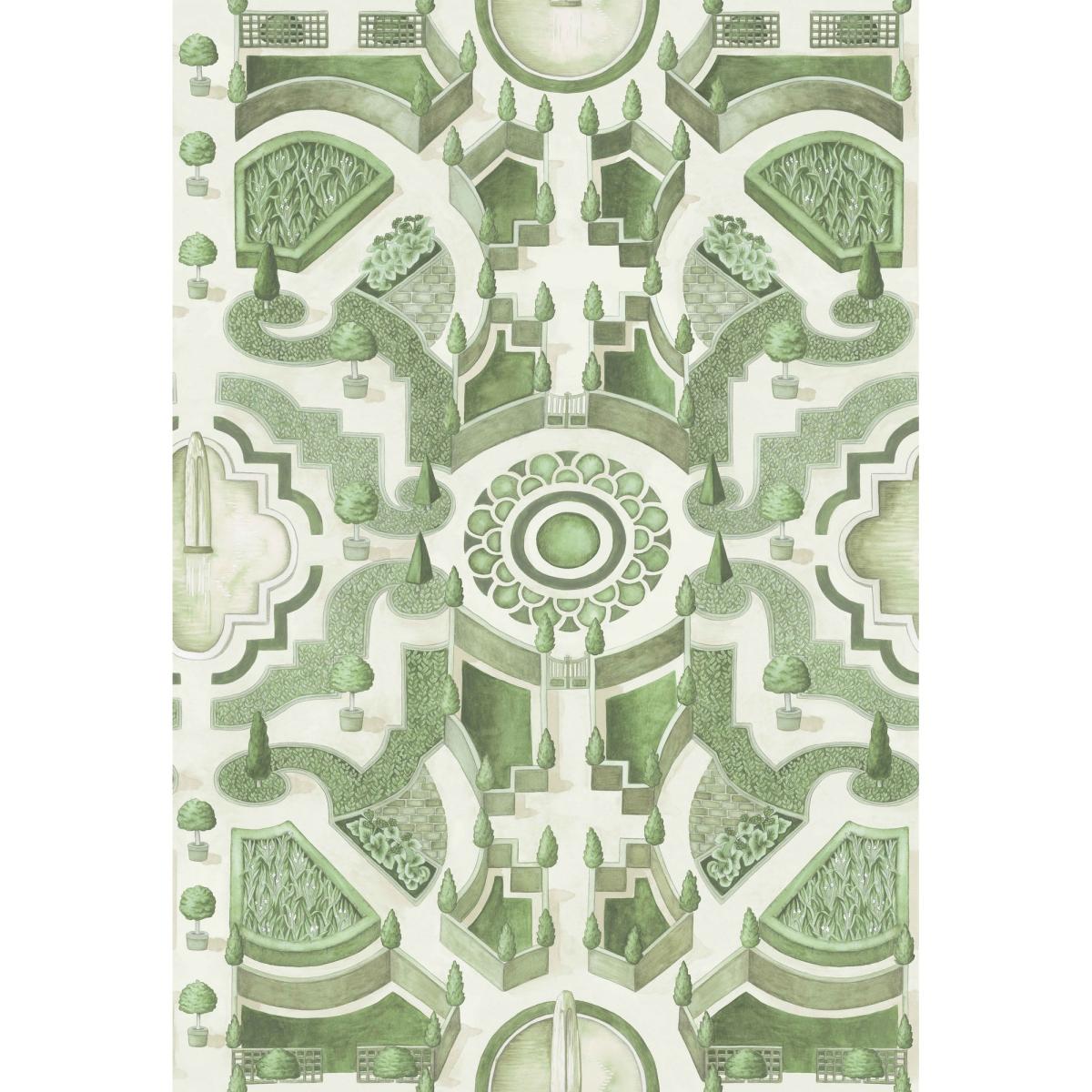 Topiary Wallpaper 2005 by Cole & Son in Leaf Green&nbsp;Roll – image 3