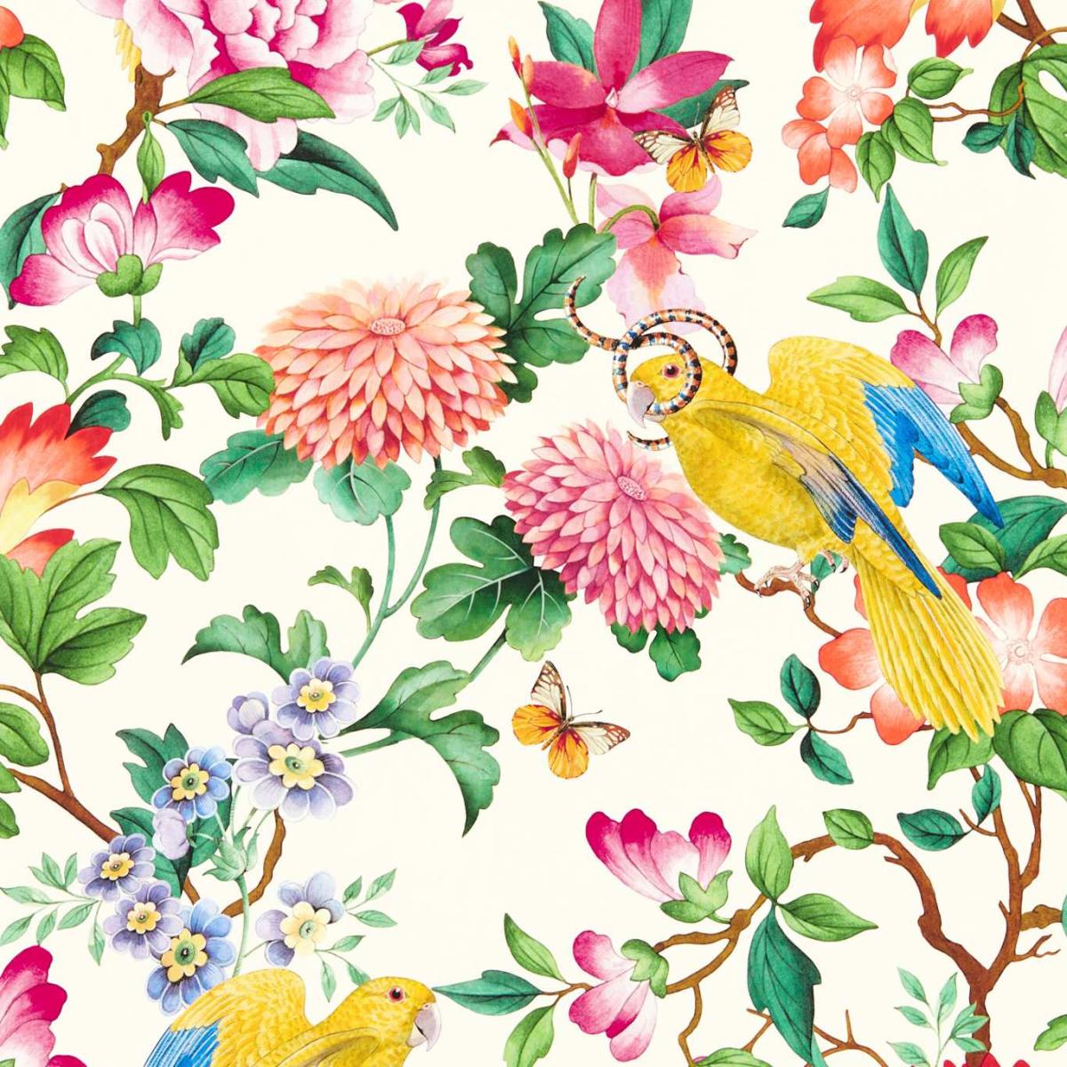 Golden Parrot Wallpaper W0130 02 by Wedgwood in Ivory Roll