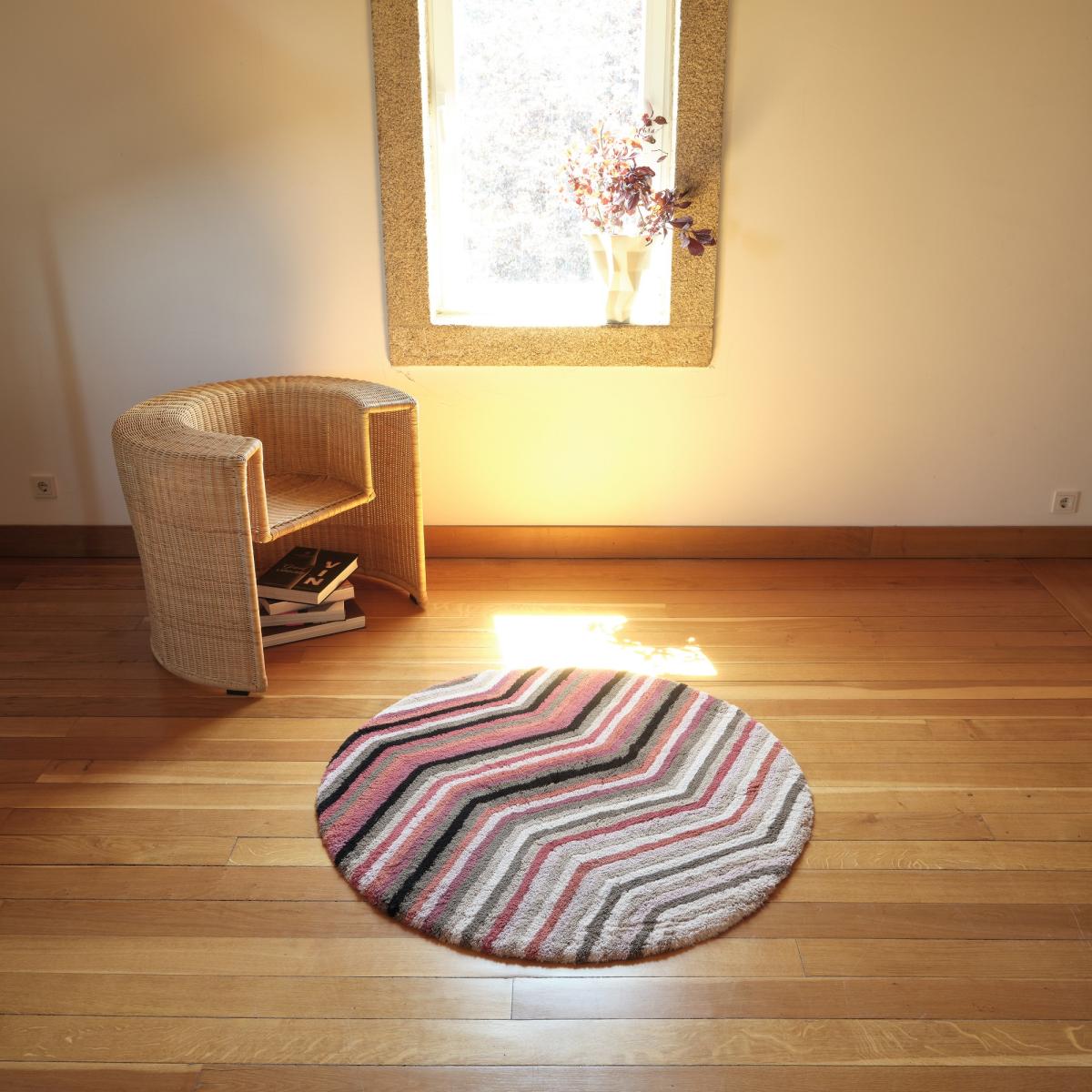Dana 519 Circle Bath Mat in Sedona Pink by Abyss & Habidecor 120x120cm – image 2