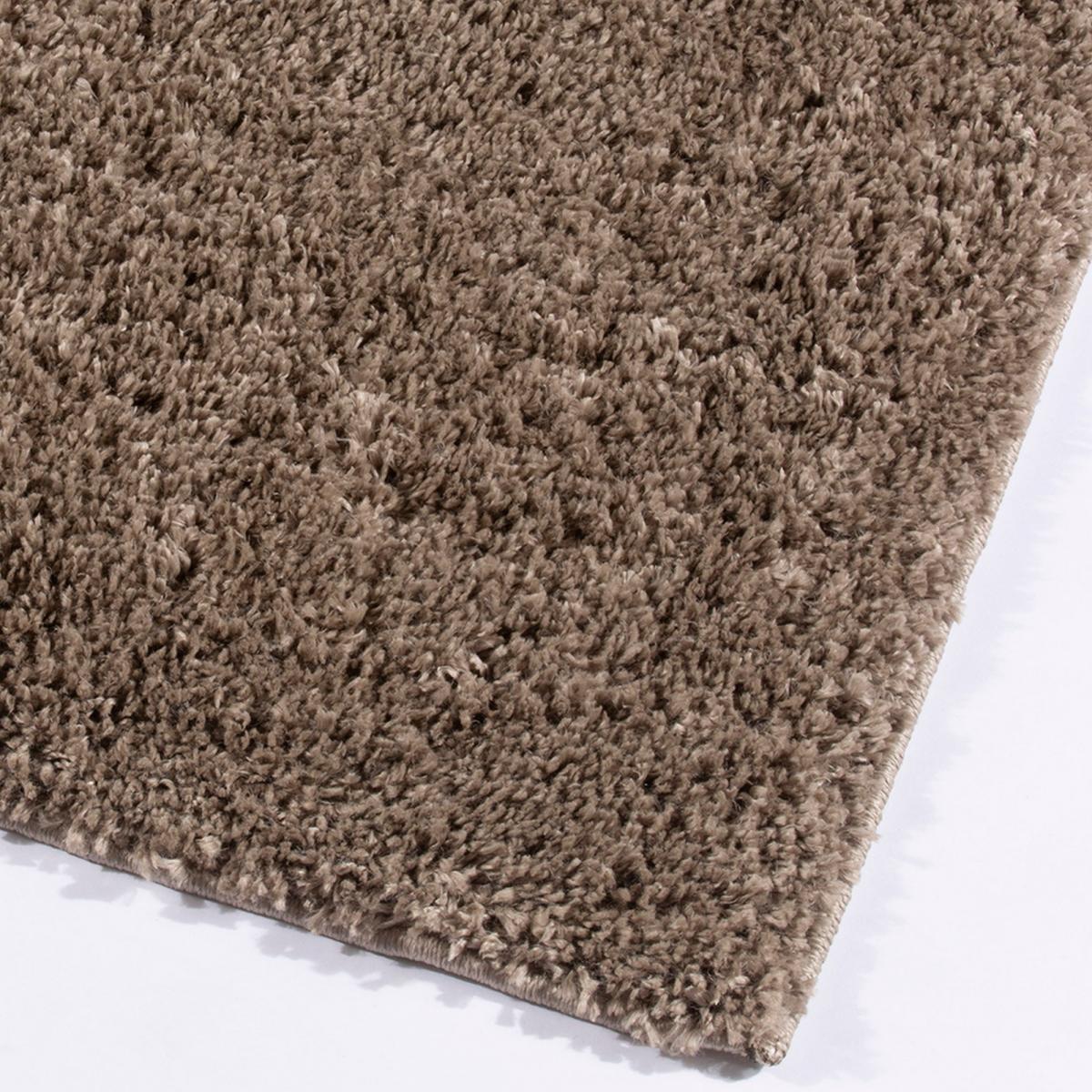 Larissa Washable Plain Shaggy Runner Rug in Chocolate Brown67x200cm – image 2