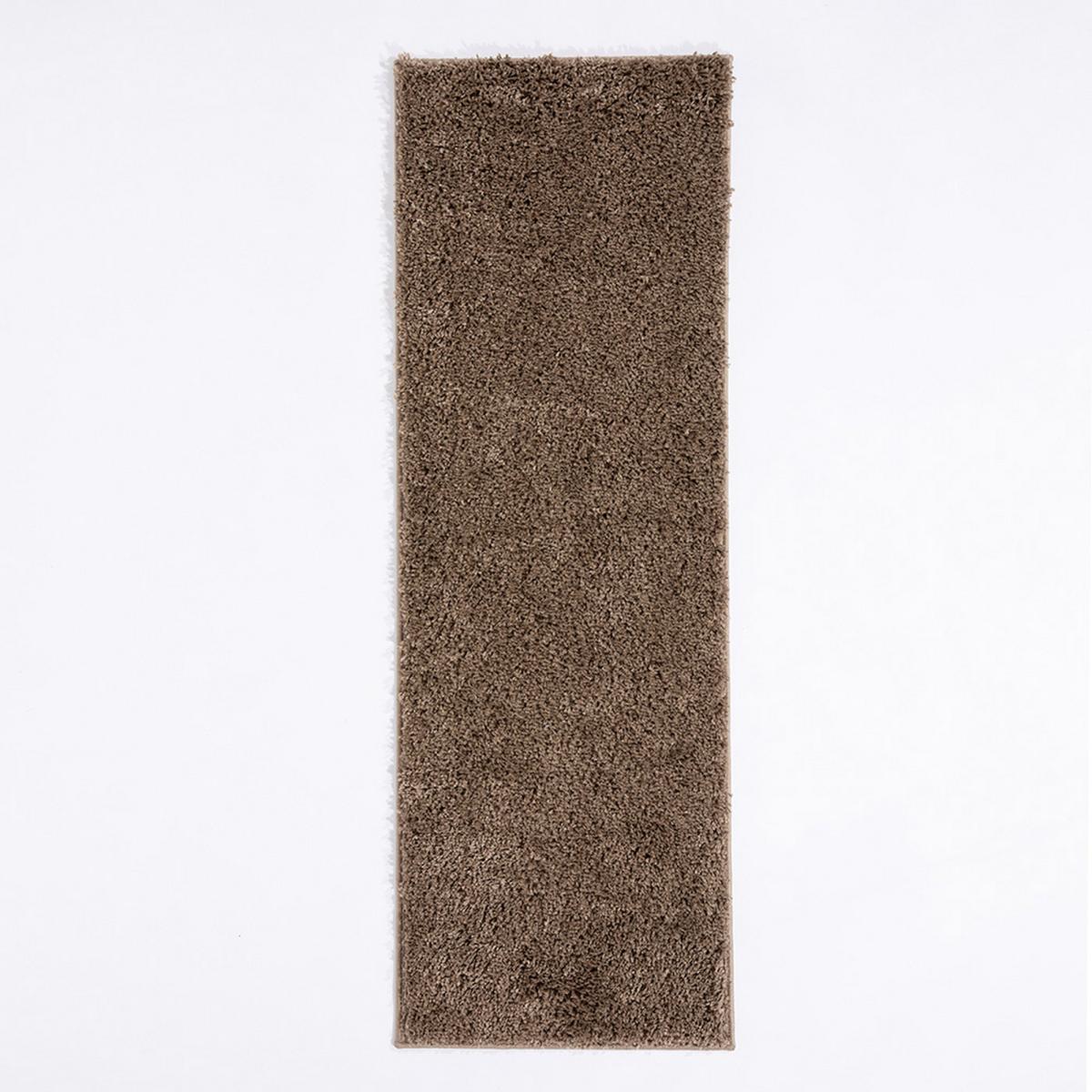 Larissa Washable Plain Shaggy Runner Rug in Chocolate Brown67x200cm – image 4