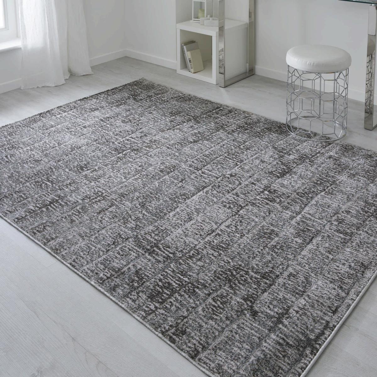 Manhattan 709 E Rugs in Distressed Modern Grey 120x170cm – image 1