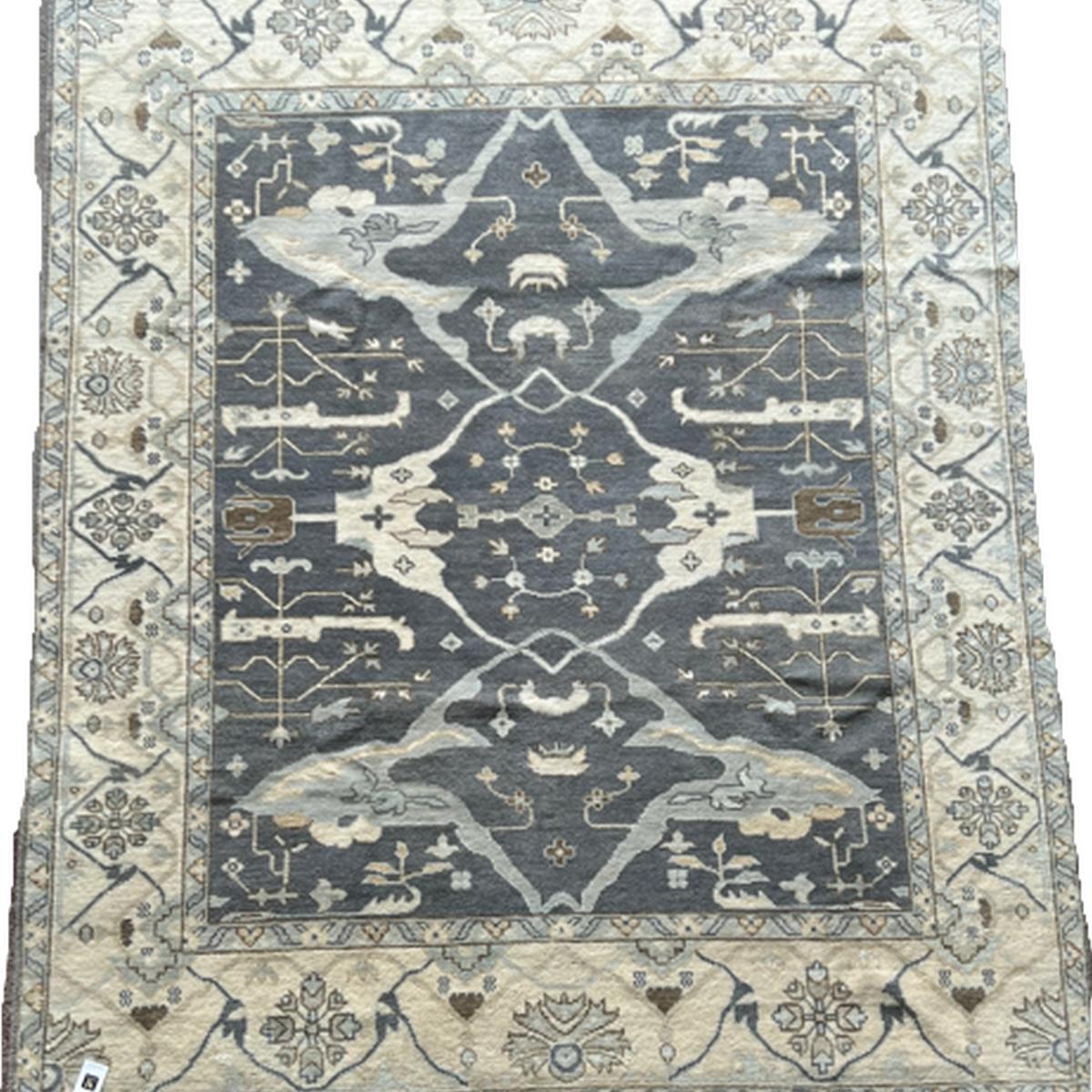 Oushak 66 Traditional Hand Knotted Wool Rug in Beige250x302cm – image 1