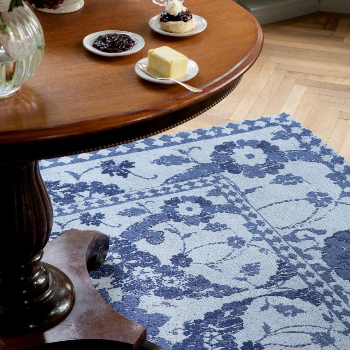 Newborough Jacquard 081608 Rug by Laura Ashley in Dark Seaspray Blue&nbsp;250x350cm – image 2