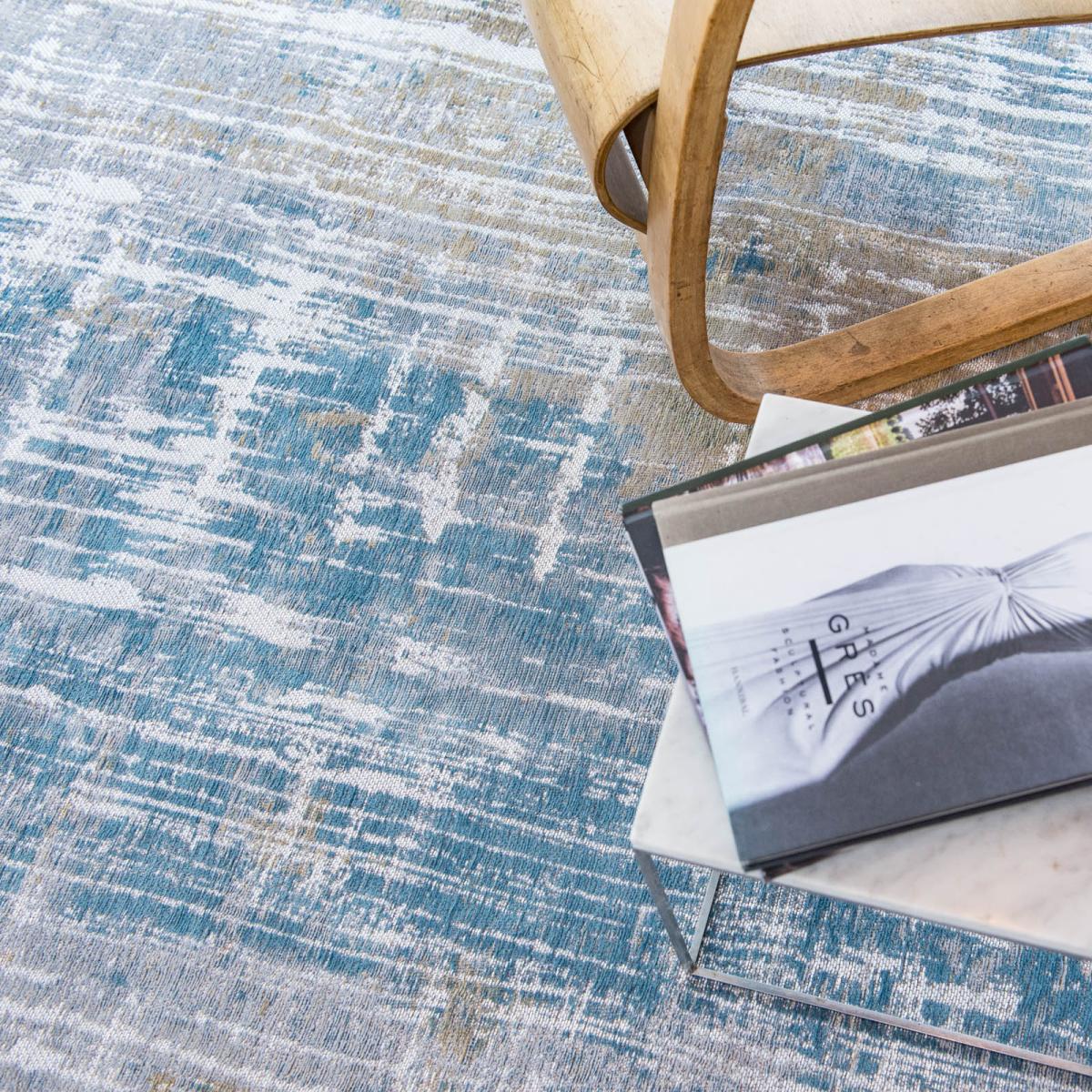 Louis De Poortere Atlantic Streaks Rugs 8718 in Long Island Blue&nbsp;170x240cm – image 3