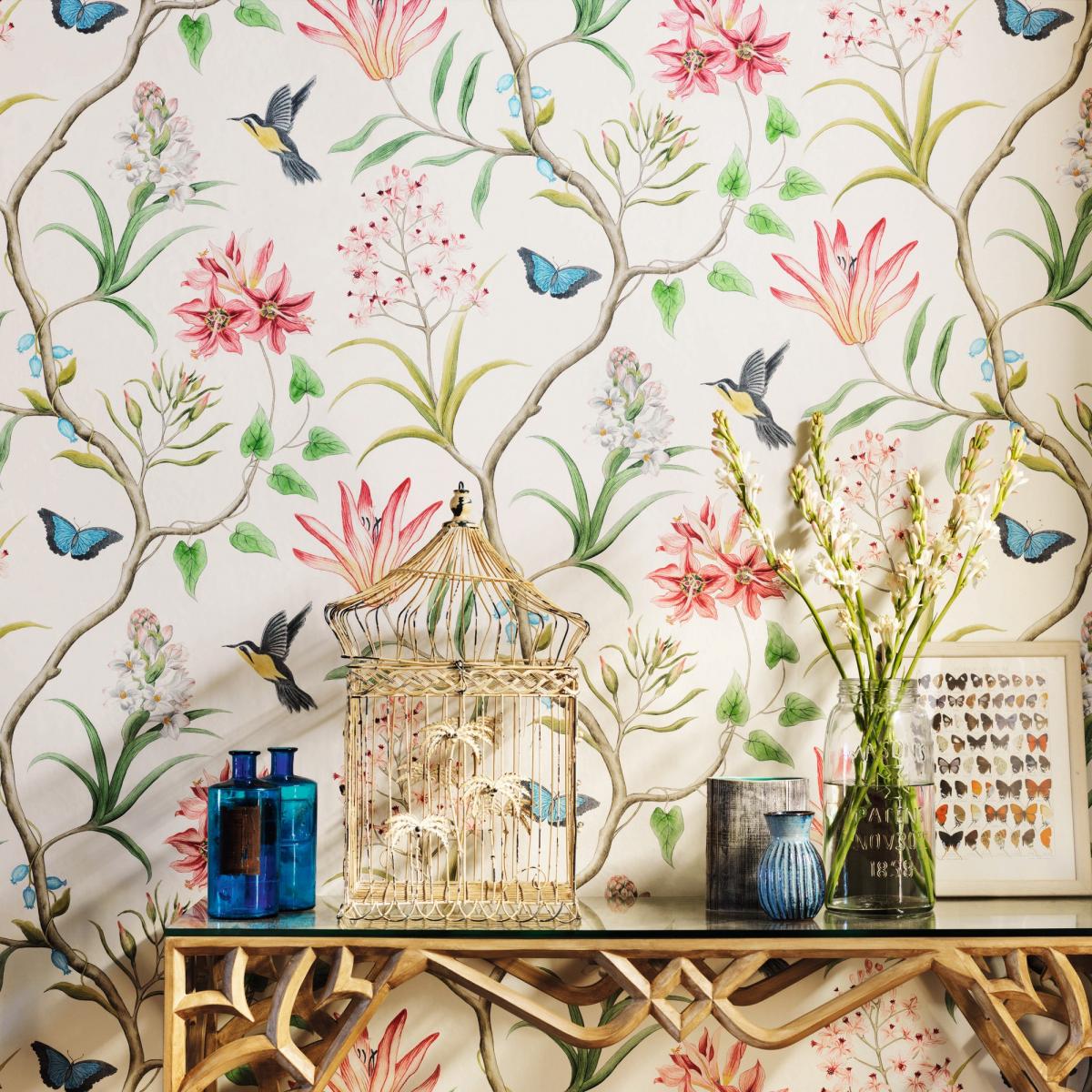 Clementine Wallpaper 213388 by Sanderson in Chintz Green&nbsp;Roll – image 2