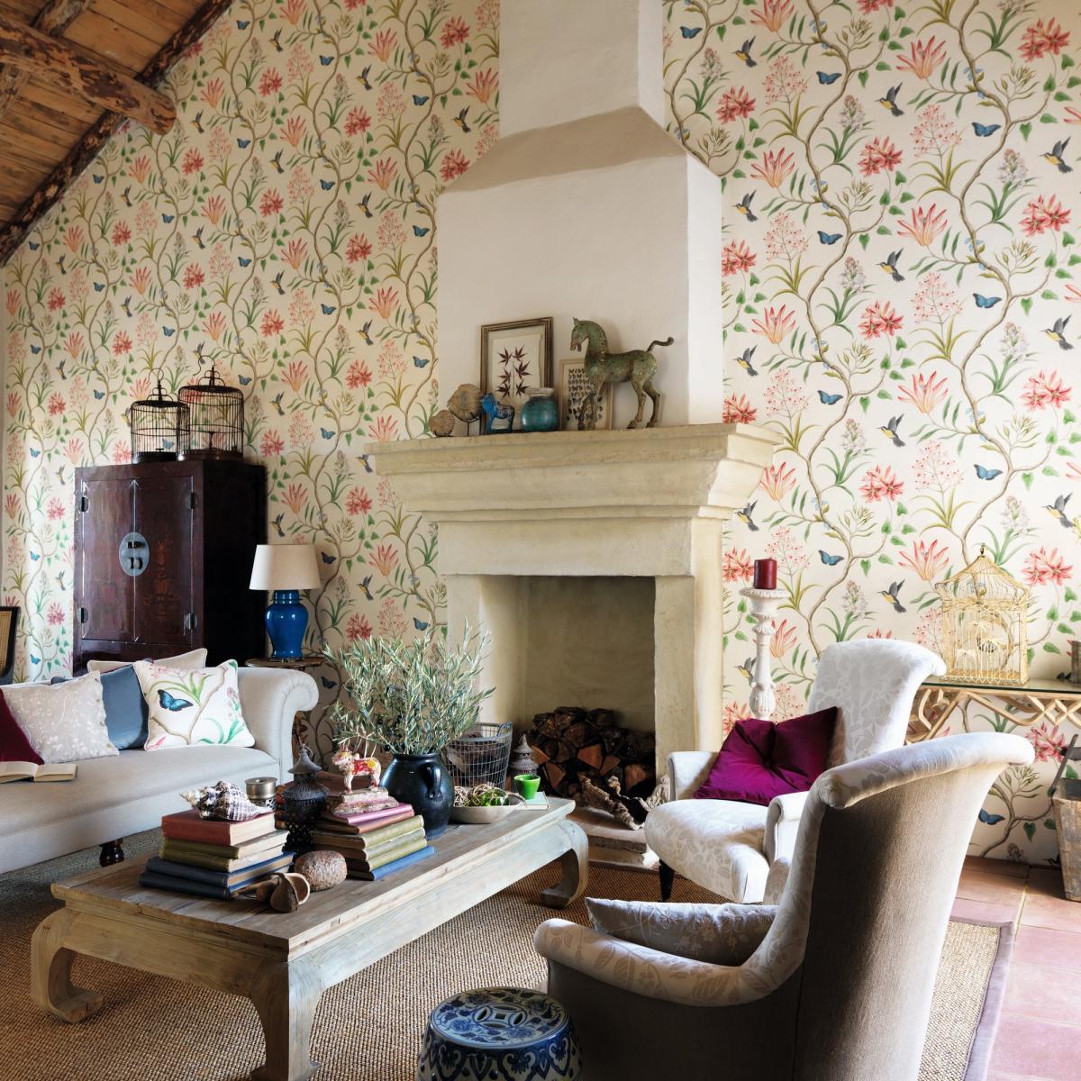 Clementine Wallpaper 213388 by Sanderson in Chintz Green&nbsp;Roll – image 3