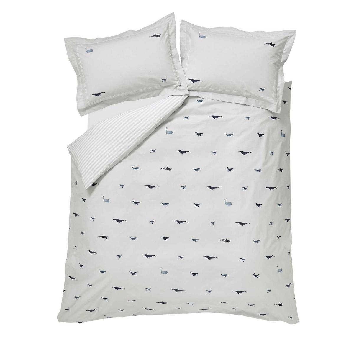 Whale Bedding and Pillowcase By Sophie Allport in Seafoam 45x45cm – image 4