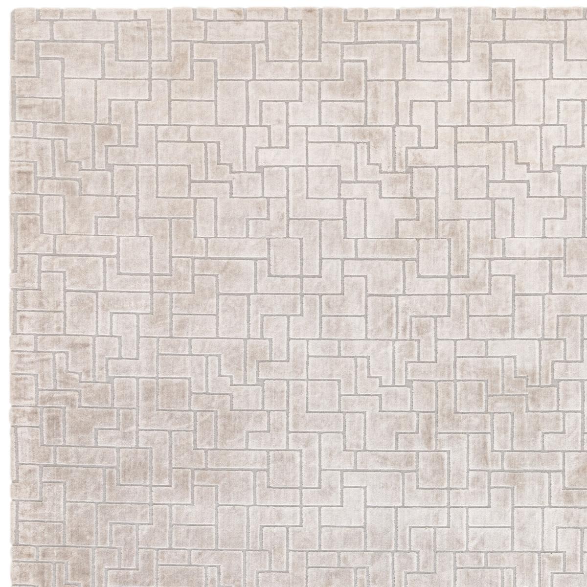 Glaze Tetris Geometric Modern Rugs in Silver Grey200x290cm – image 3